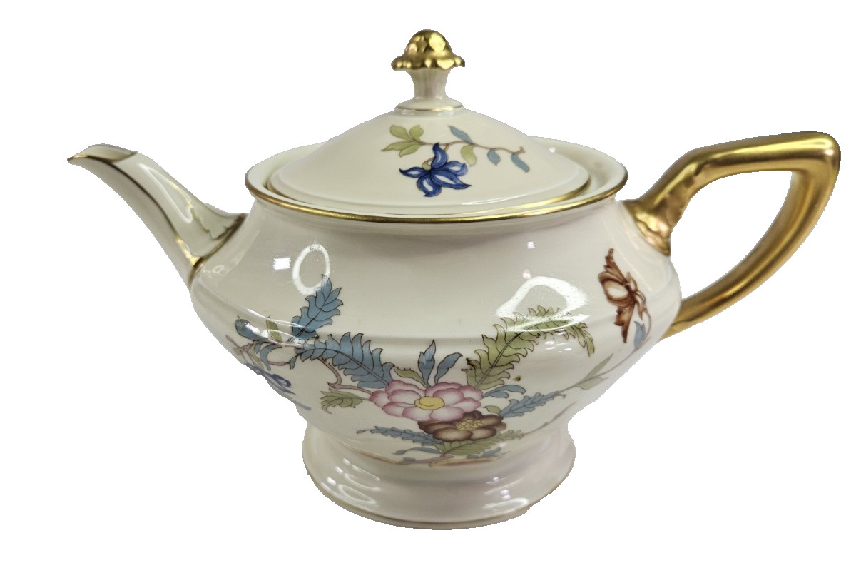 Rosenthal Persiana Continental Tea Pot Lid Ivory Floral Gold Rim Germany