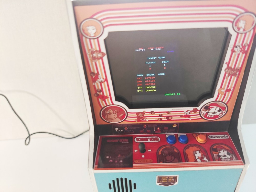 Donkey Kong trilogy 1/6 scale mini working arcade cabinet.