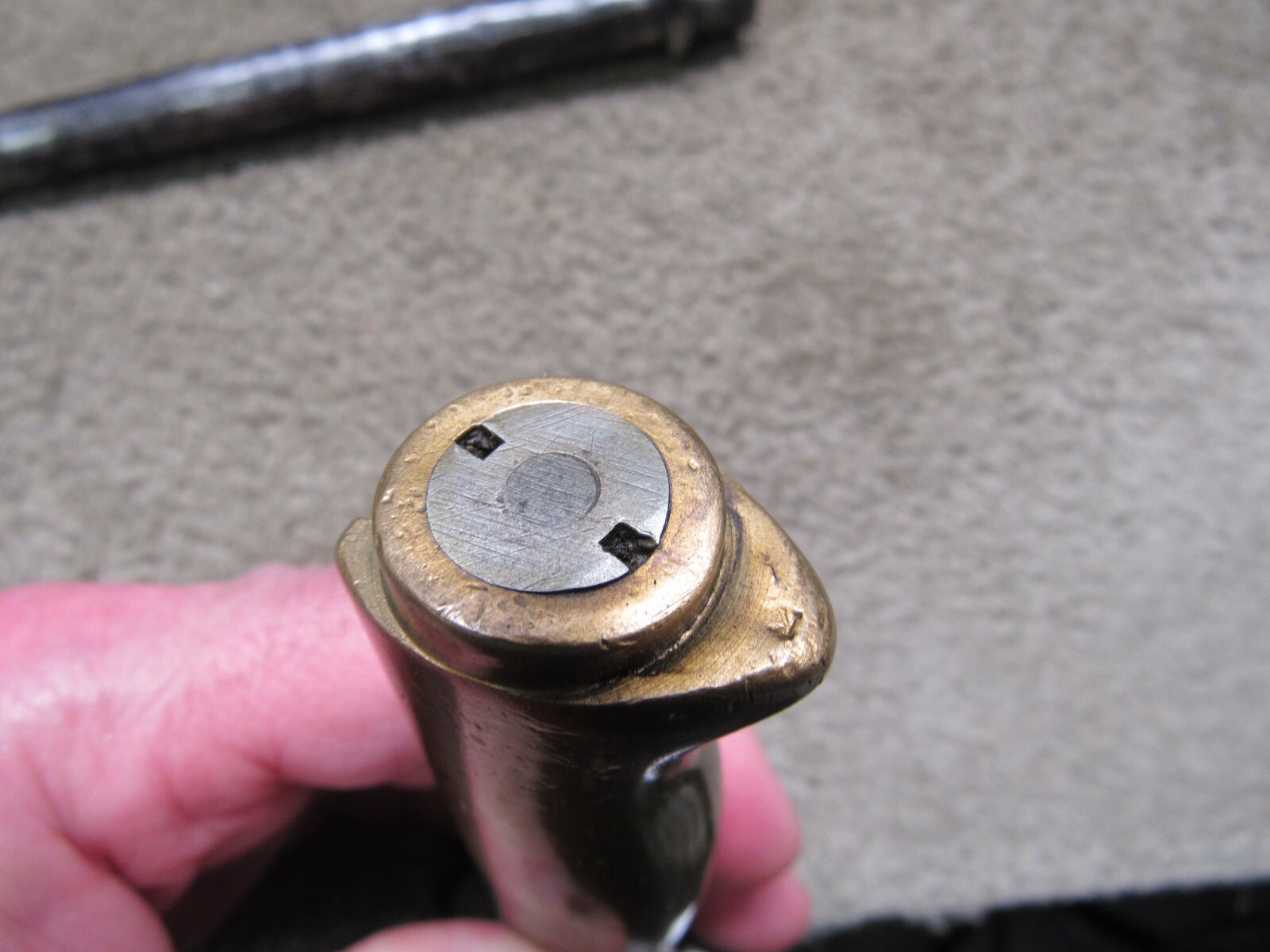 French M1886 Lebel Bayonet & Scabbard Shortened For WW1 Brass Grips