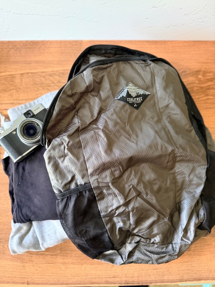 Coalatree Nomad Packable Backpack Ripstop Nylon Travel Daypack Olive Black