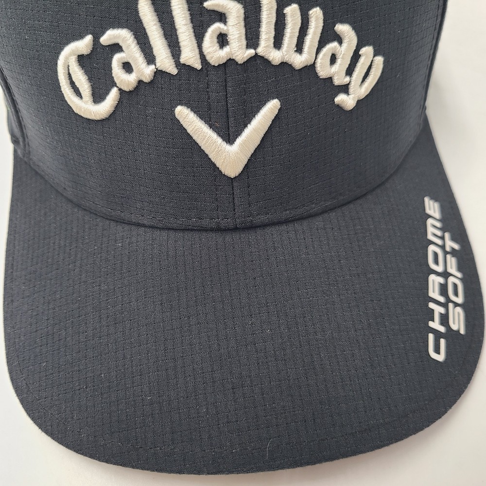 Callaway Hat Adjustable Golf Chrome Soft Apex Epic Odyssey Black White Polyester