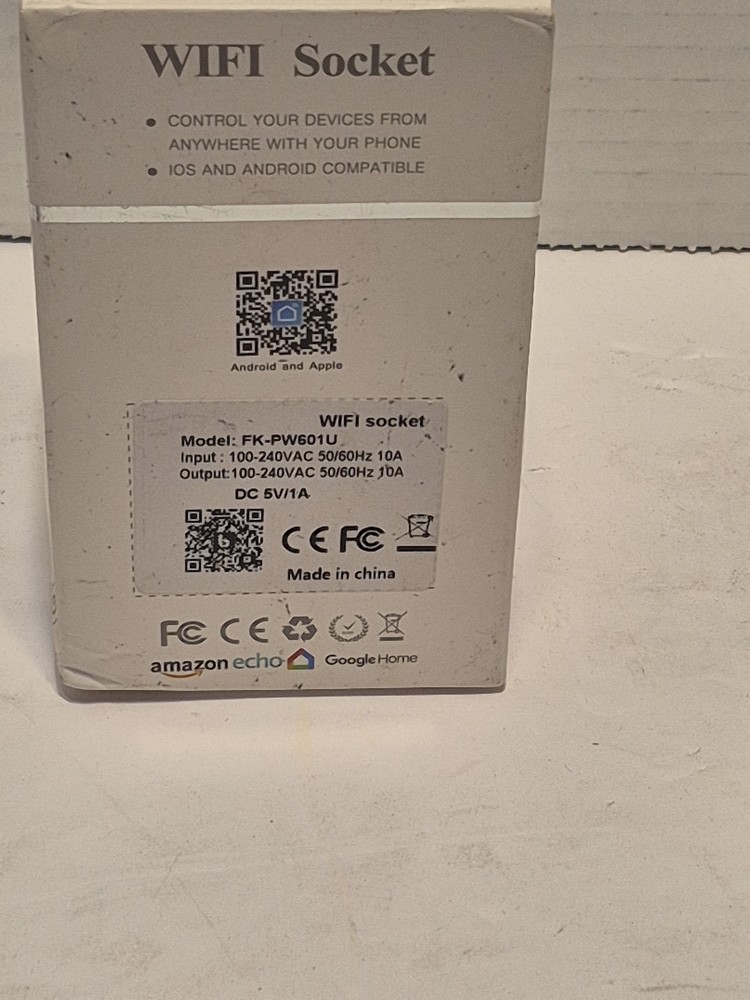 Wi-Fi Socket - White Plug Type B