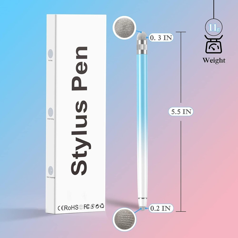 Versatile 2-Pack Stylus Pens for iPhone, iPad & Android - Scratch-Free Design