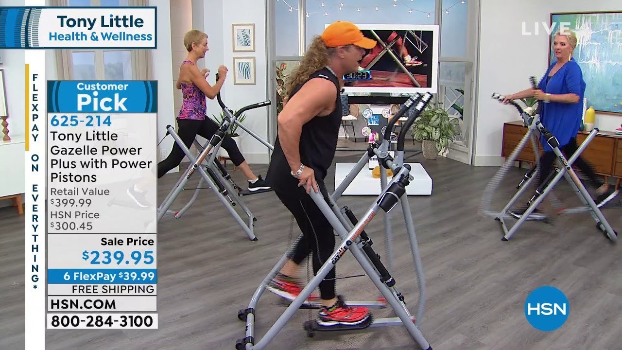 Gazelle Power Plus Glider Exercise Machine Tony Little - with All DVDs and Docs