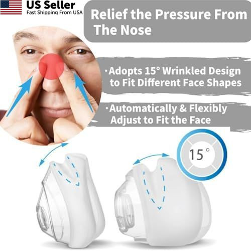 CPAP MASK, Replacement Accessory with Headgear, Cushion, Frame and Elbows...