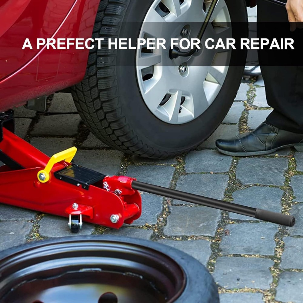 Horizontal Hydraulic Jack Handle 2 Ton Jack Handle Replacement with Rubber....