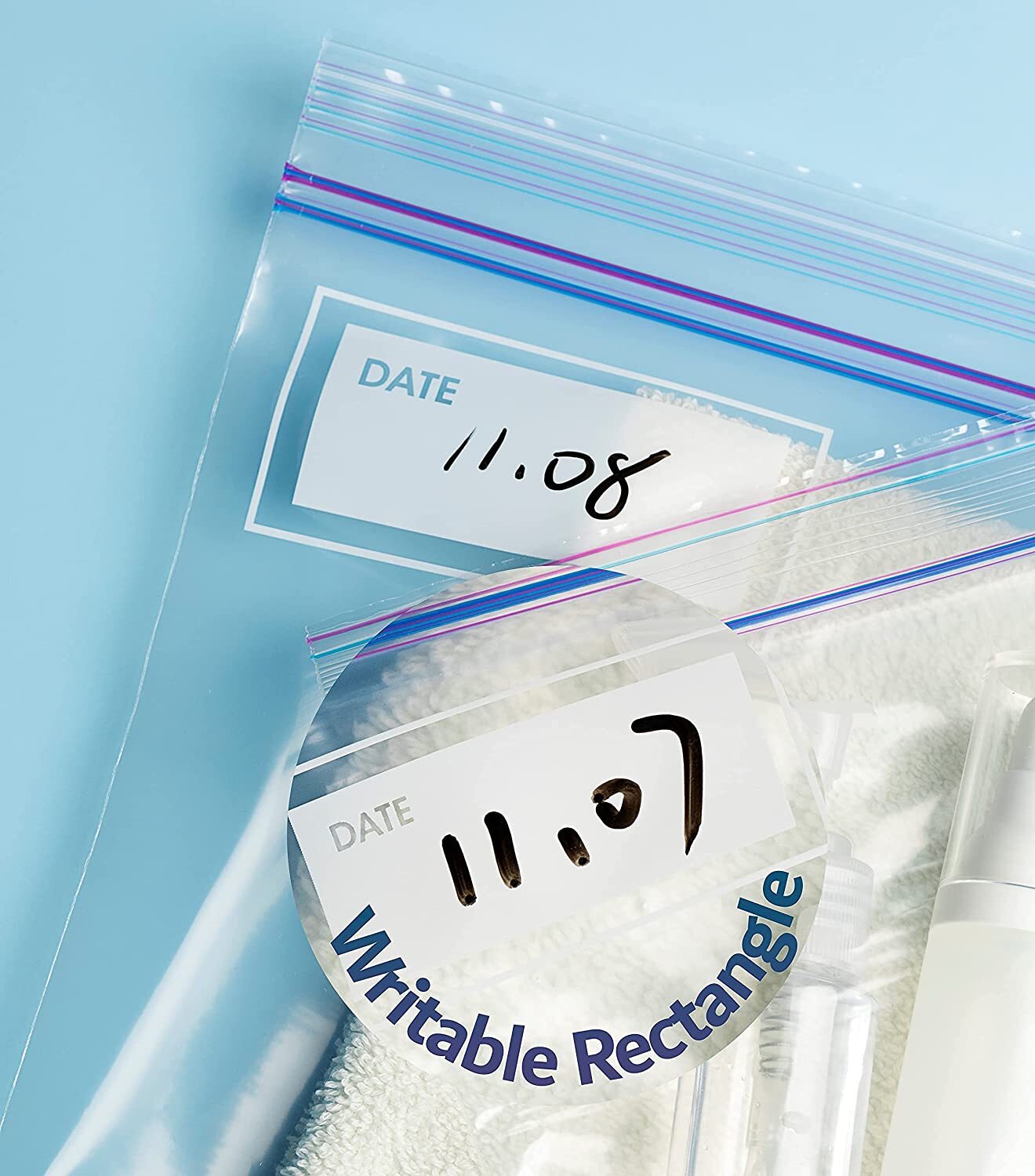 Food Storage Zip-lock Bags, Thick & Double Zipper Seal, Food Grade, Value Pack