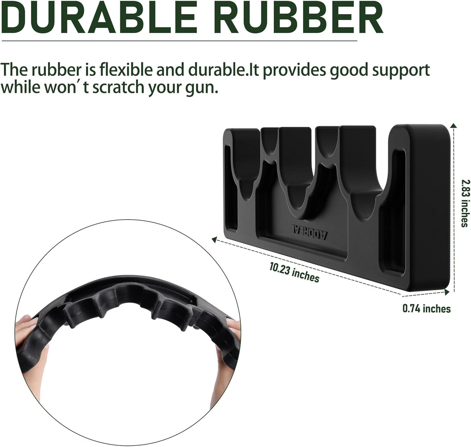 Magnetic Rifle Rack, Rubber Gun Rack for Gun Storage, Gun Holder in Gun Cabinet