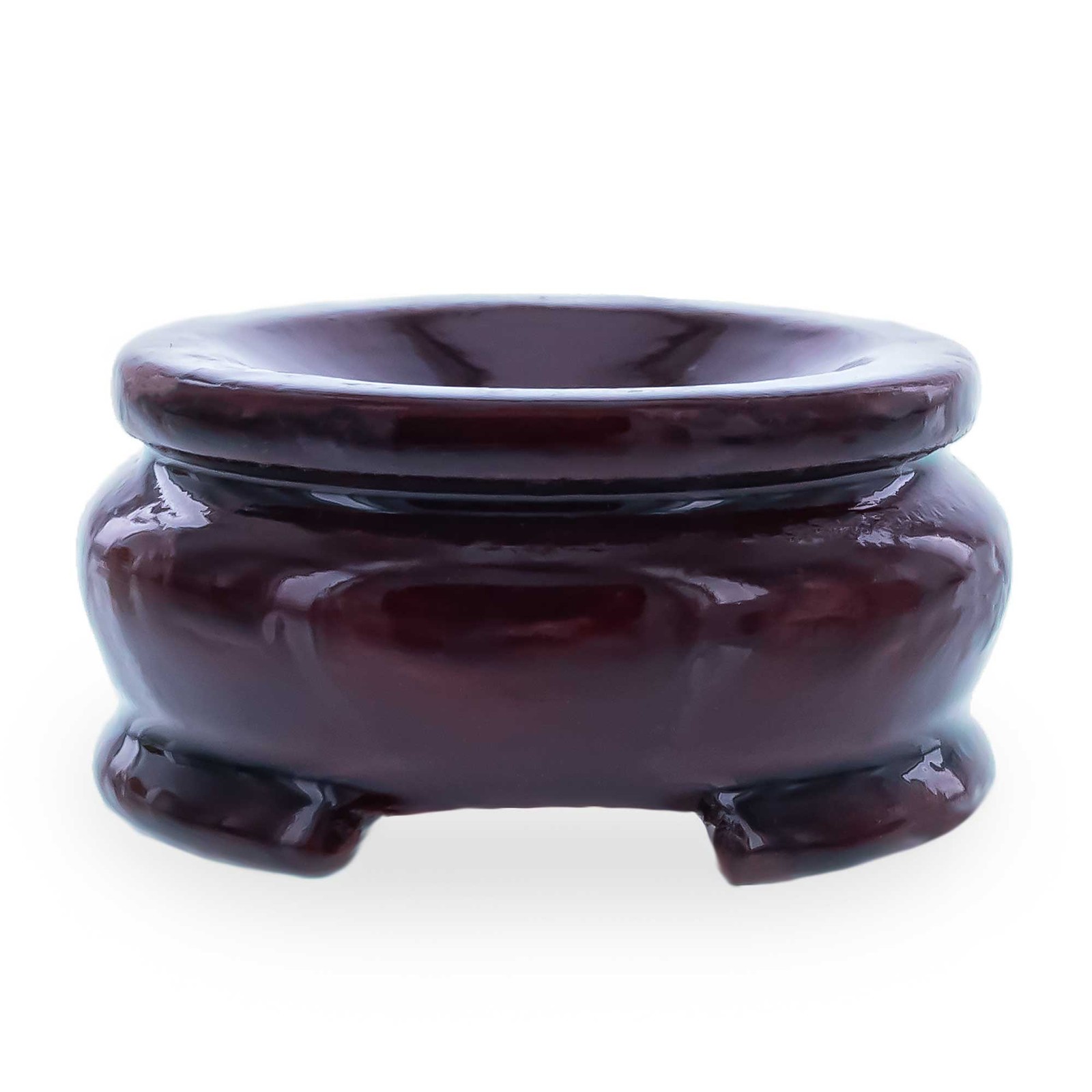 Mahogany Wood Egg Stand Holder Display 0.9 Inches