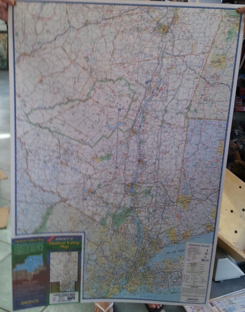 Hudson Valley NY Laminated Wall Map (JMC)