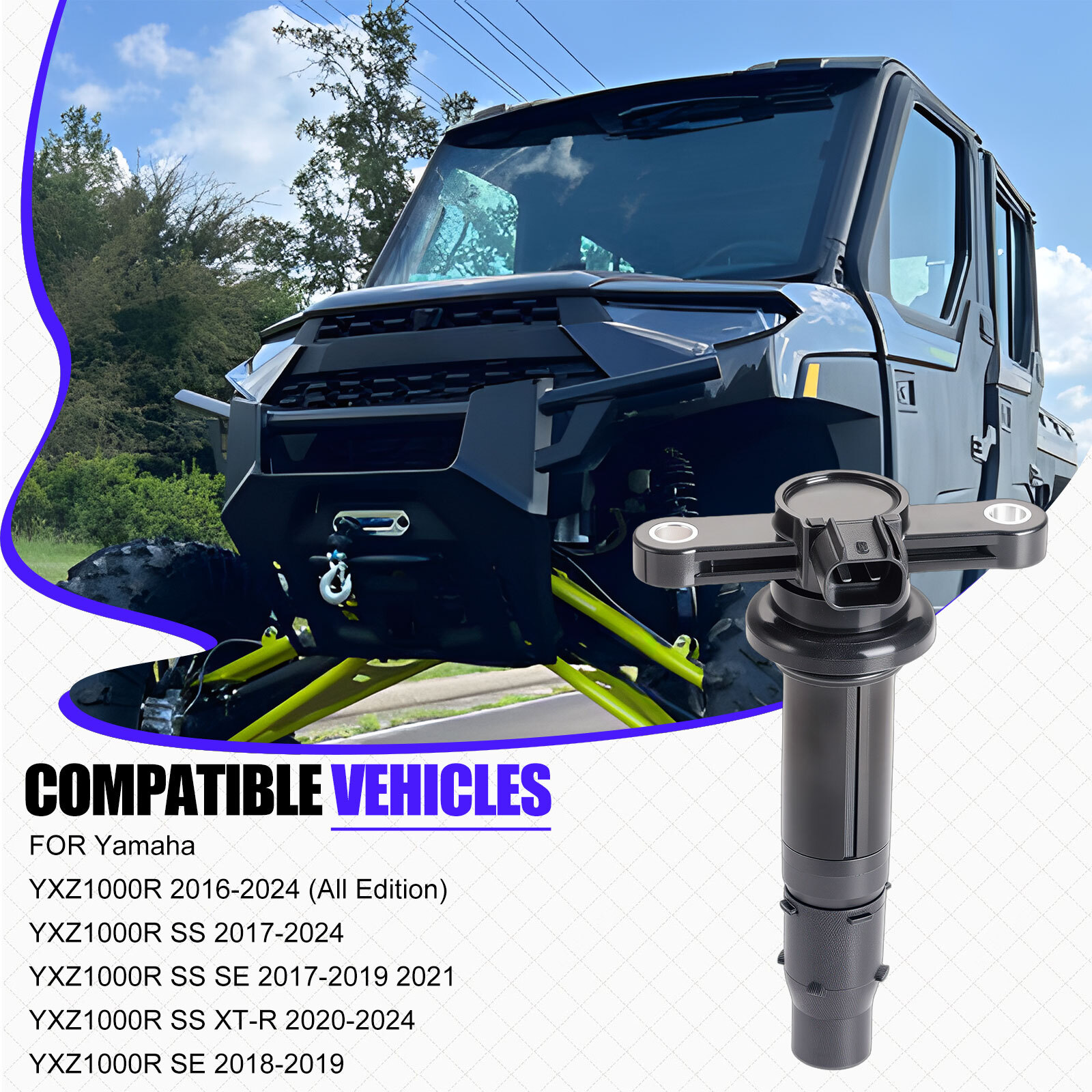 3 Ignition Coil for Yamaha YXZ 1000 R EPS / SS / SE 2016-2024 | #2HC-82310-00-00