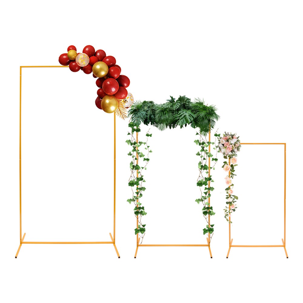 3Pcs Metal Backdrop Stand Wedding Stand Rectangular Frame For Party Decoration