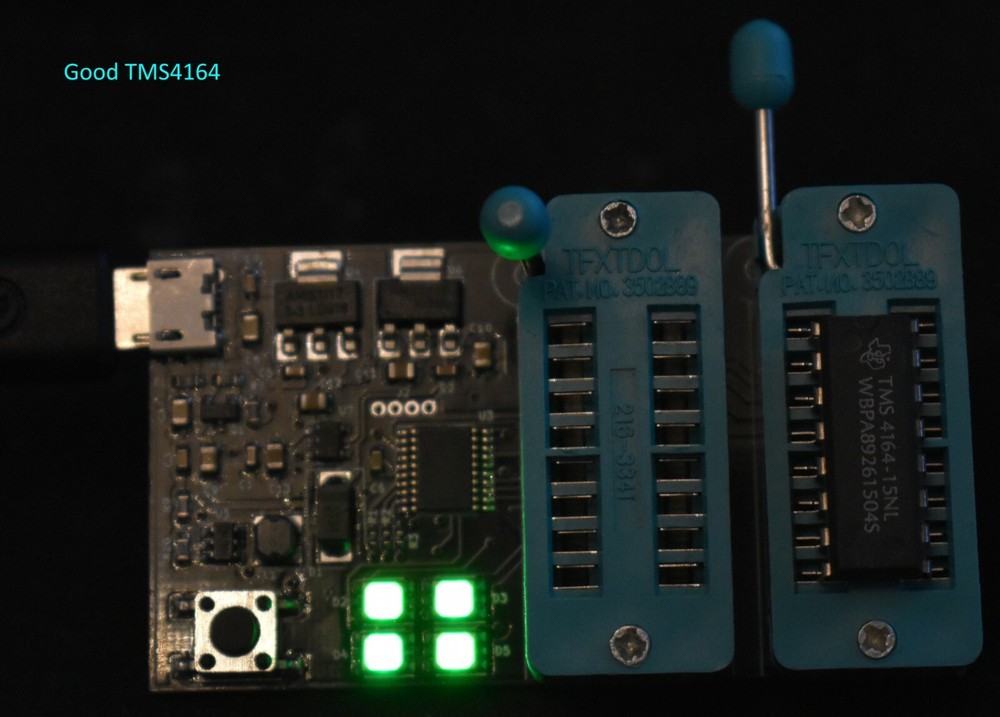 Dynamic RAM (DRAM) Tester for Retro Computers (4Kbit to 1Mbit).