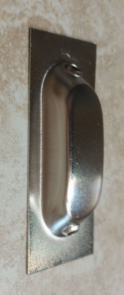 Small Rectangular Flush Finger Cup Pull Sliding Door Hardware Choice of Finish