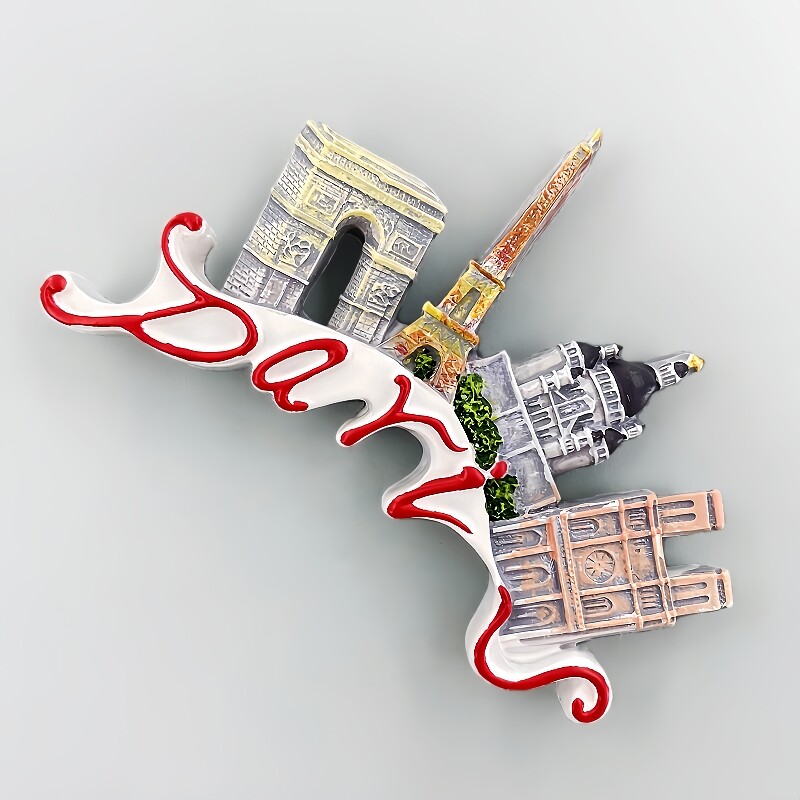 Landmarks of France Paris Tourist Souvenir 3D Resin Refrigerator Fridge Magnet