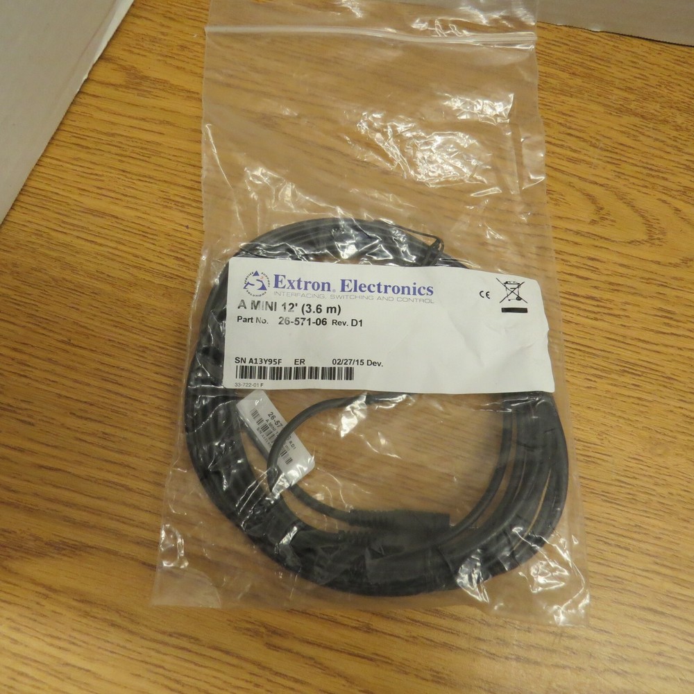 NEW Extron A Mini 12' (3.6m) Cable 26-571-06