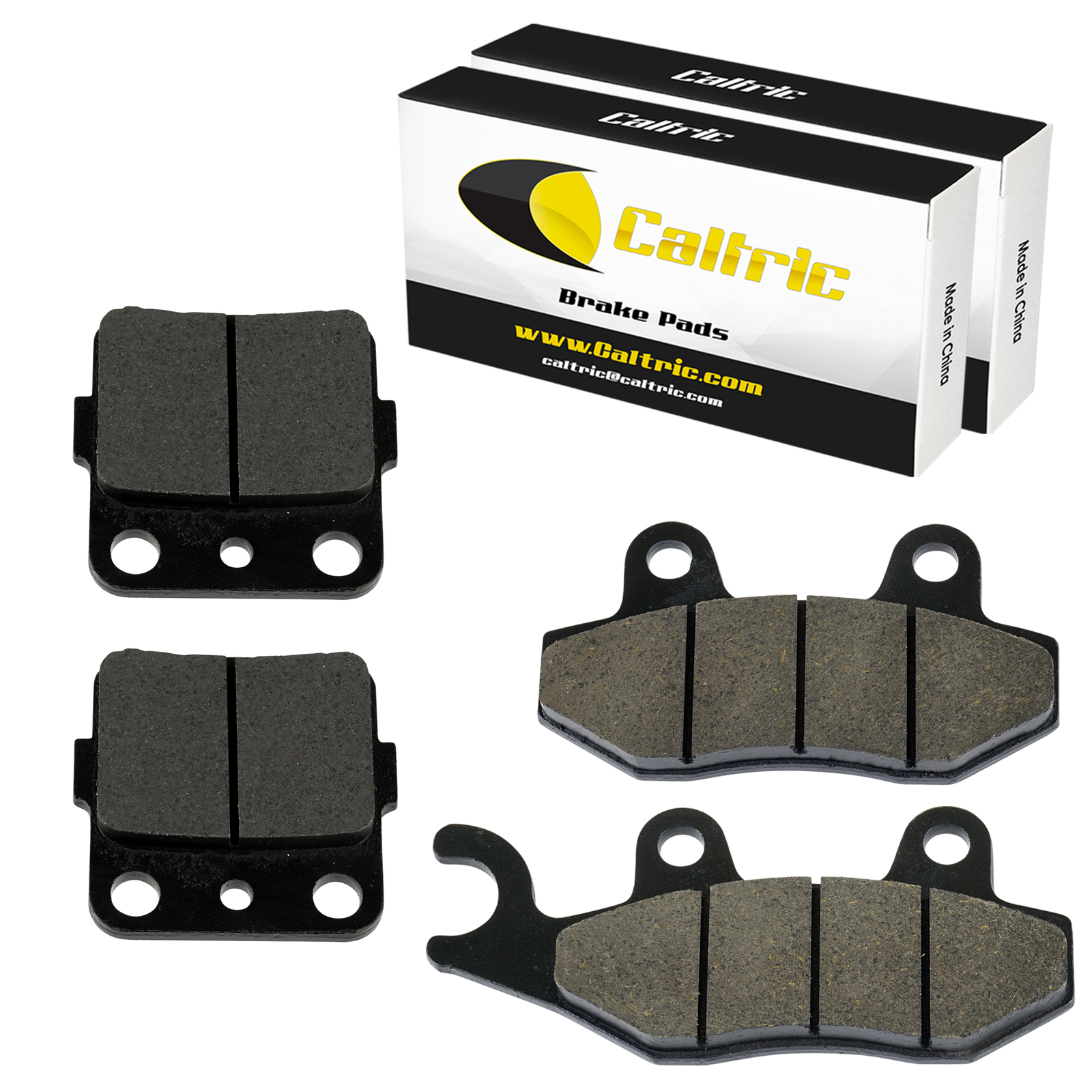 Caltric Front and Rear Brake Pads for Kawasaki KLX140 KLX140L 2008-2020