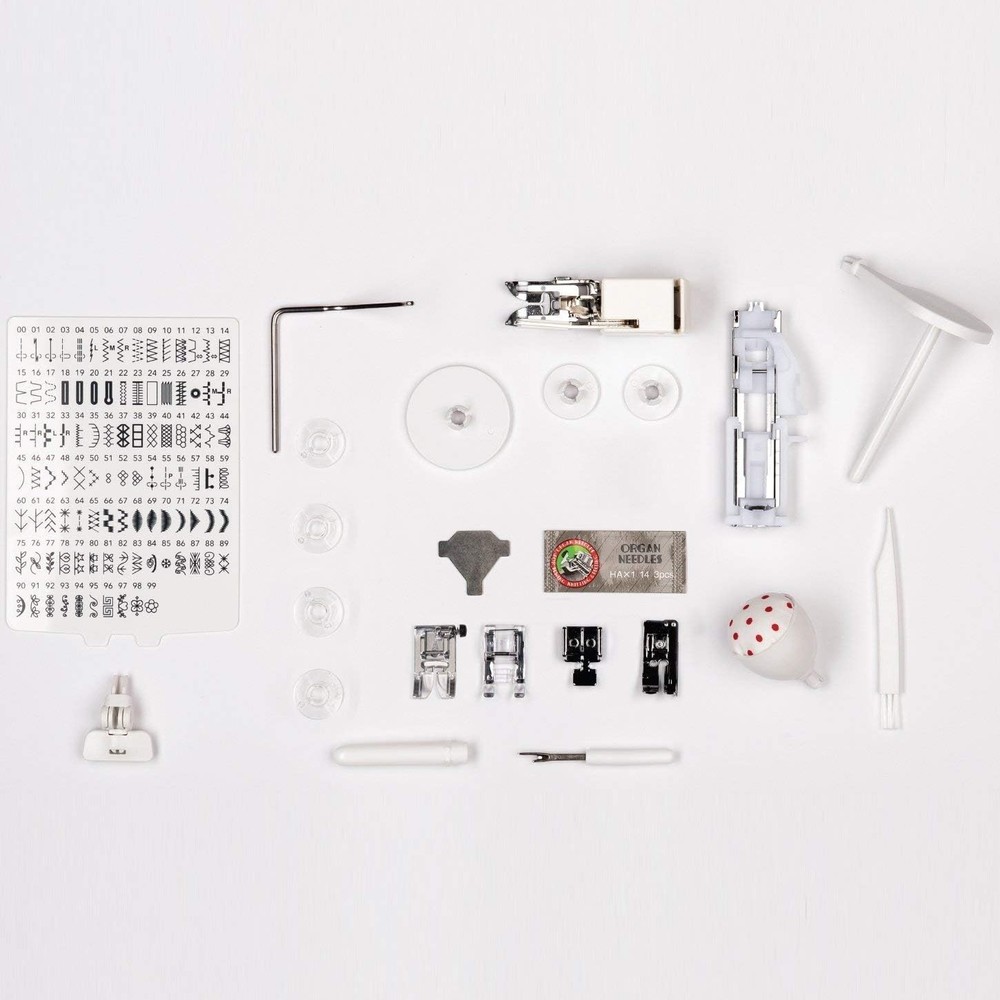 Janome JW8100 Fully-Featured Computerized Sewing Machine with 100 Stitches, 7 Bu