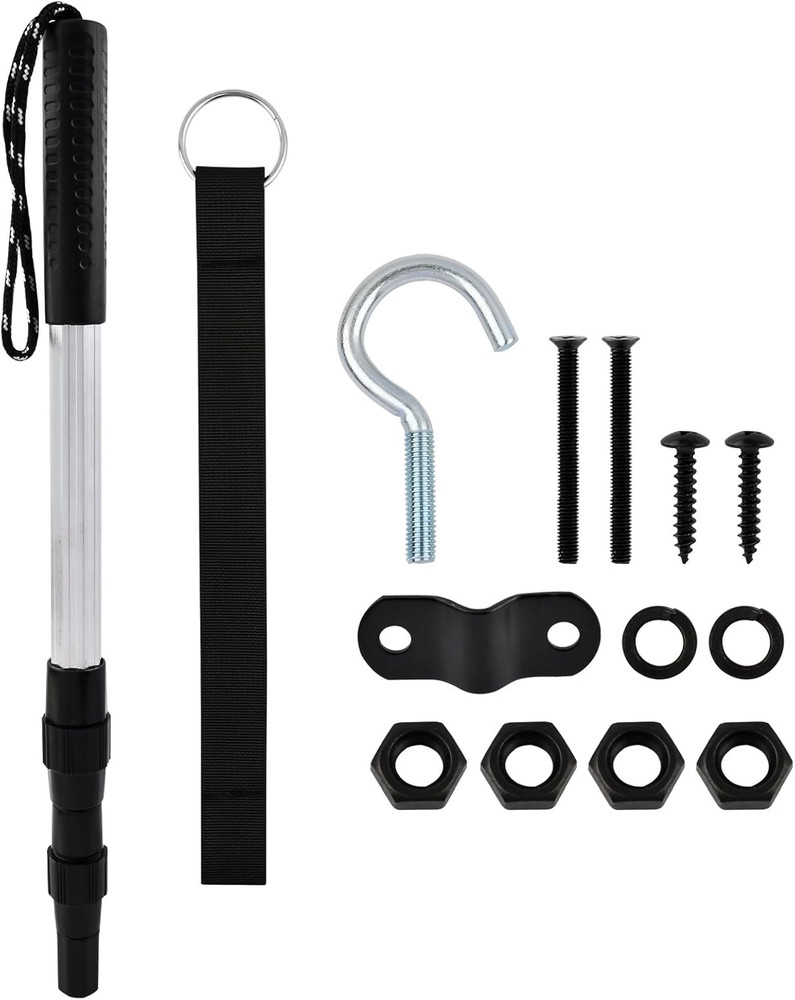 Telescopic Attic Ladder Pull Rod with D-Ring & Rope Access System Kit
