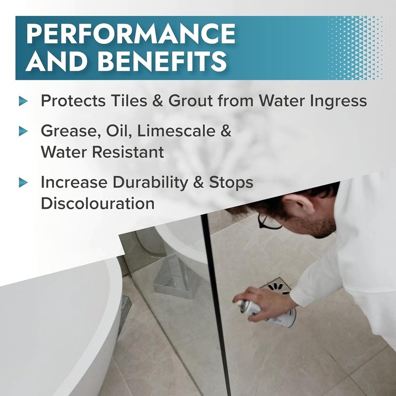 Waterproof Tile Grout Sealer Spray Multi-Surface Protector Easy Application New