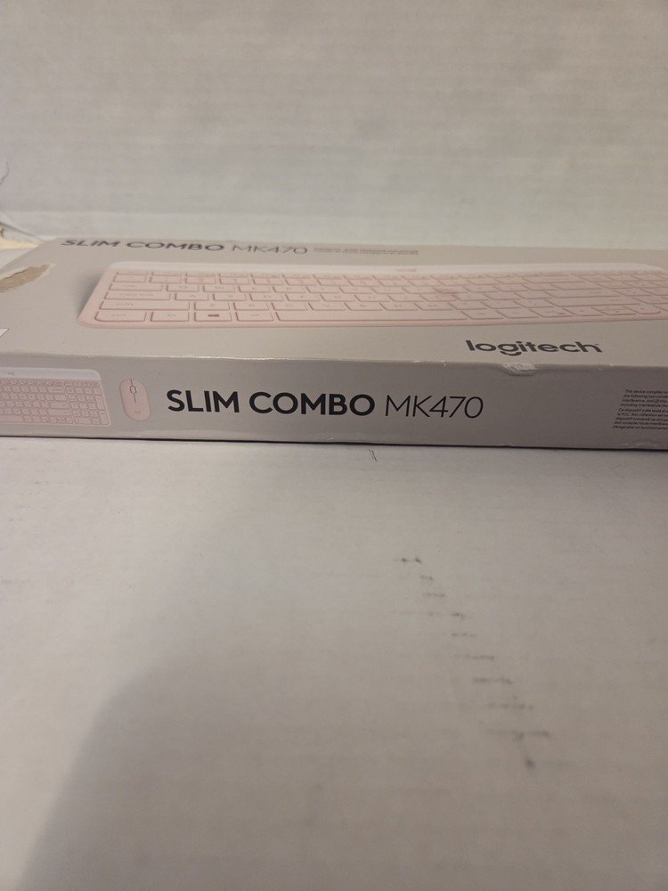 Logitech - MK470 Full-size Pink Wireless Scissor Keyboard and Mouse Bundle