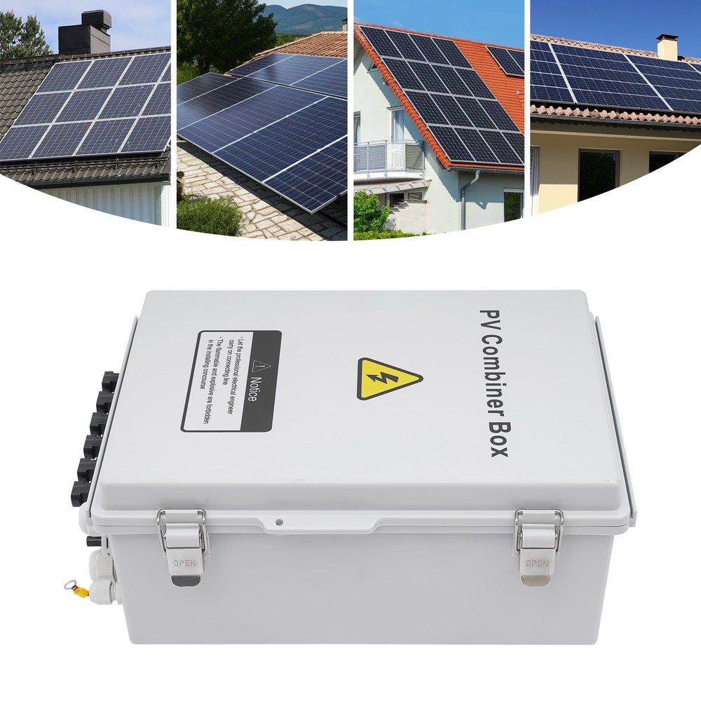 Solar PV Combiner Box 6 String 63A For Solar Panel Circuit Breaker Junction Box