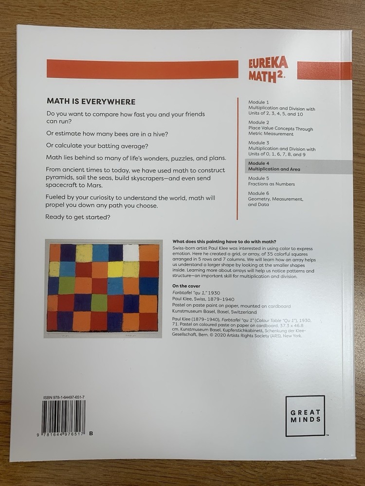 Eureka Math Squared Grade 3 Module 4- "Apply" ***NEW WORKBOOK Multi. And Area