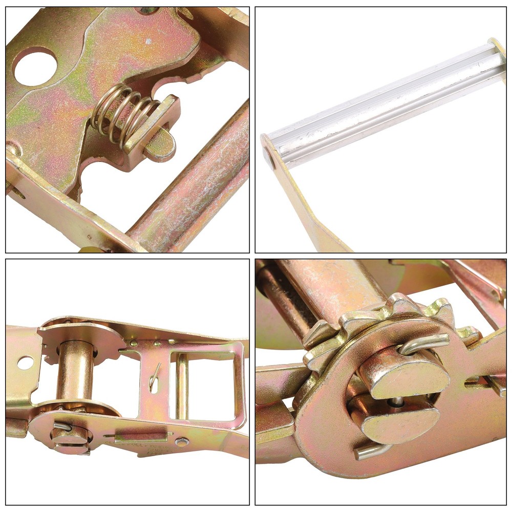 Ratchet Strap Tie Down 4 Pcs 2" Handle Ratchet with Buckle 3333lbs Work Load