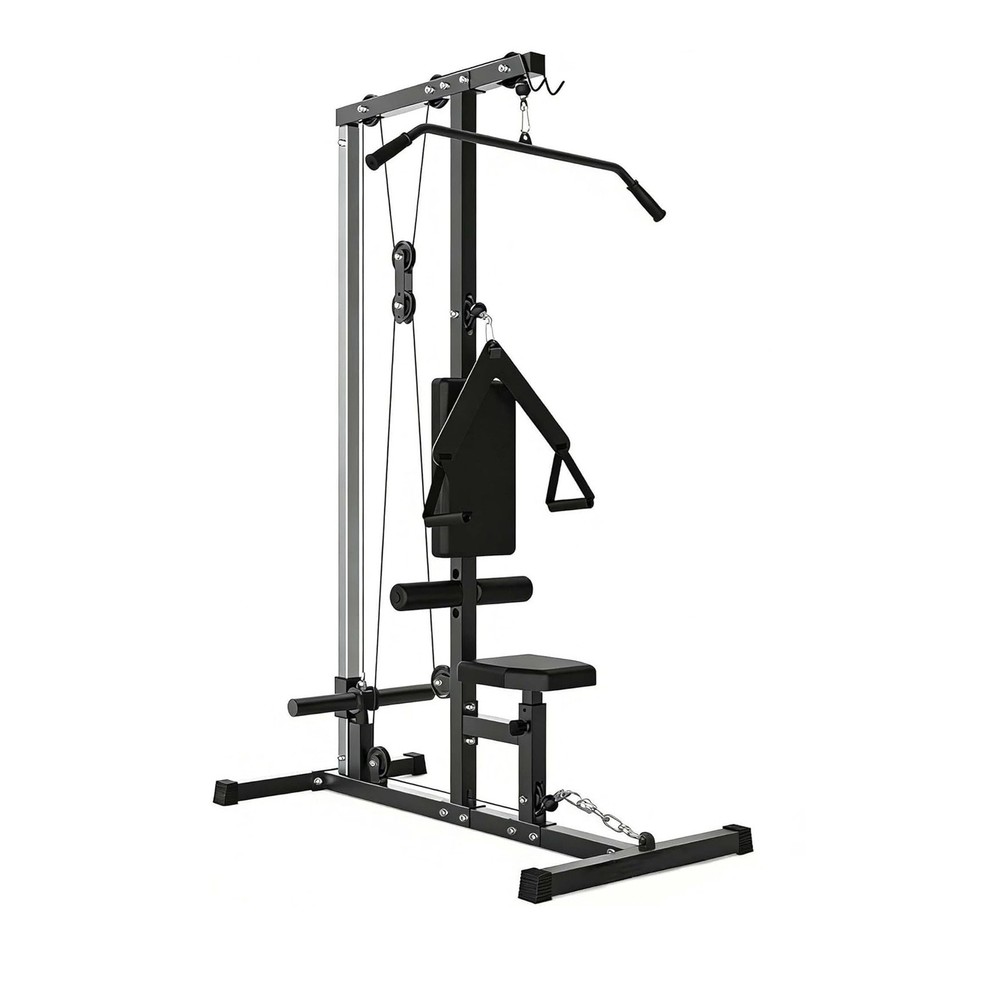 Home Gym LAT Pulldown Machine Row Cable Machine Tower Leg Hold Down 400LBS Back