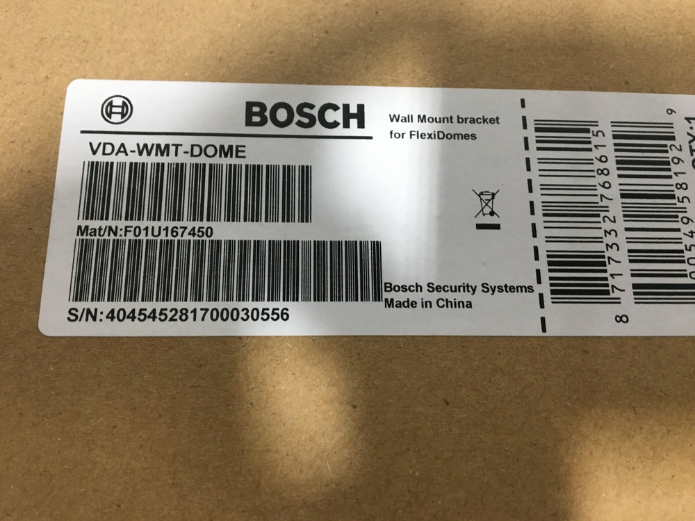 Bosch VDA-WMT-DOME Camera Wall Mount New Open Boxed