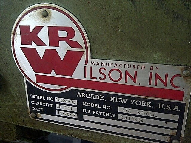HYDRAULIC PRESS, ‘Wilson’, shop type, H-frame