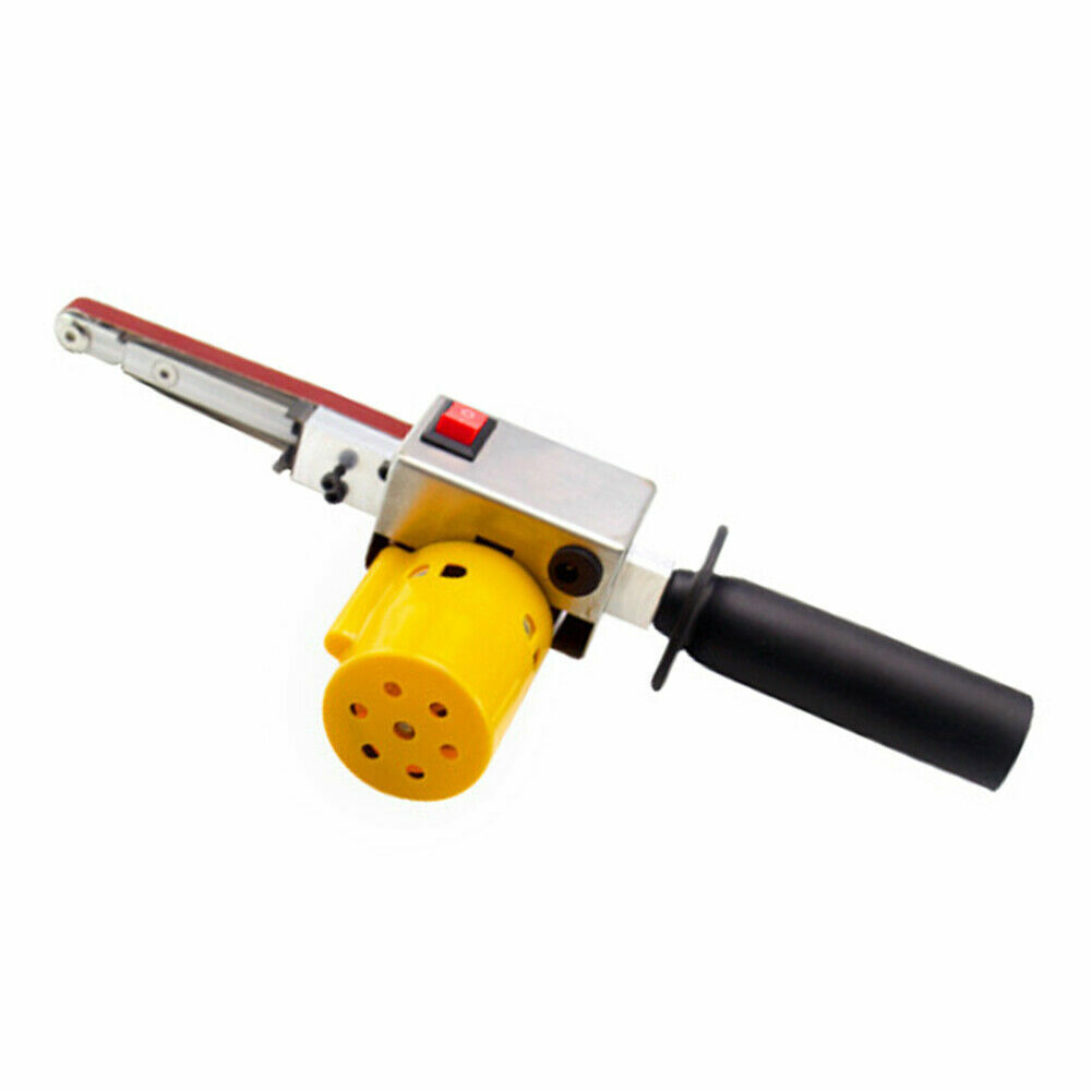 Electric Belt Sander Handheld Mini Grinder Small Machine + 10 Sanding Belts