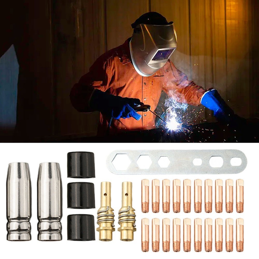 Welding Nozzle Set 27PCS for MB15AK Includes Essentials for MIG Welding