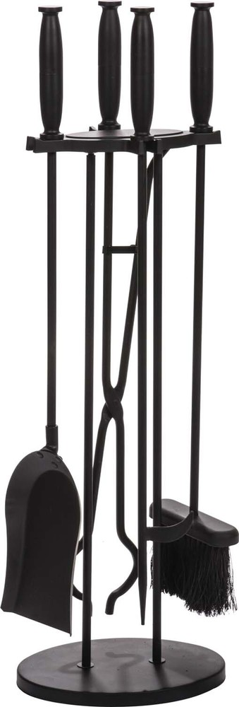 Dagan Five Piece Fireplace Tool Set, Black