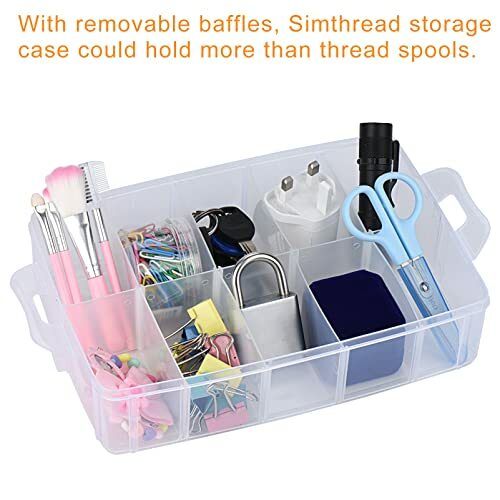 Machine Embroidery Thread Polyester 63 Colors With Plastic Storage Box For Embro