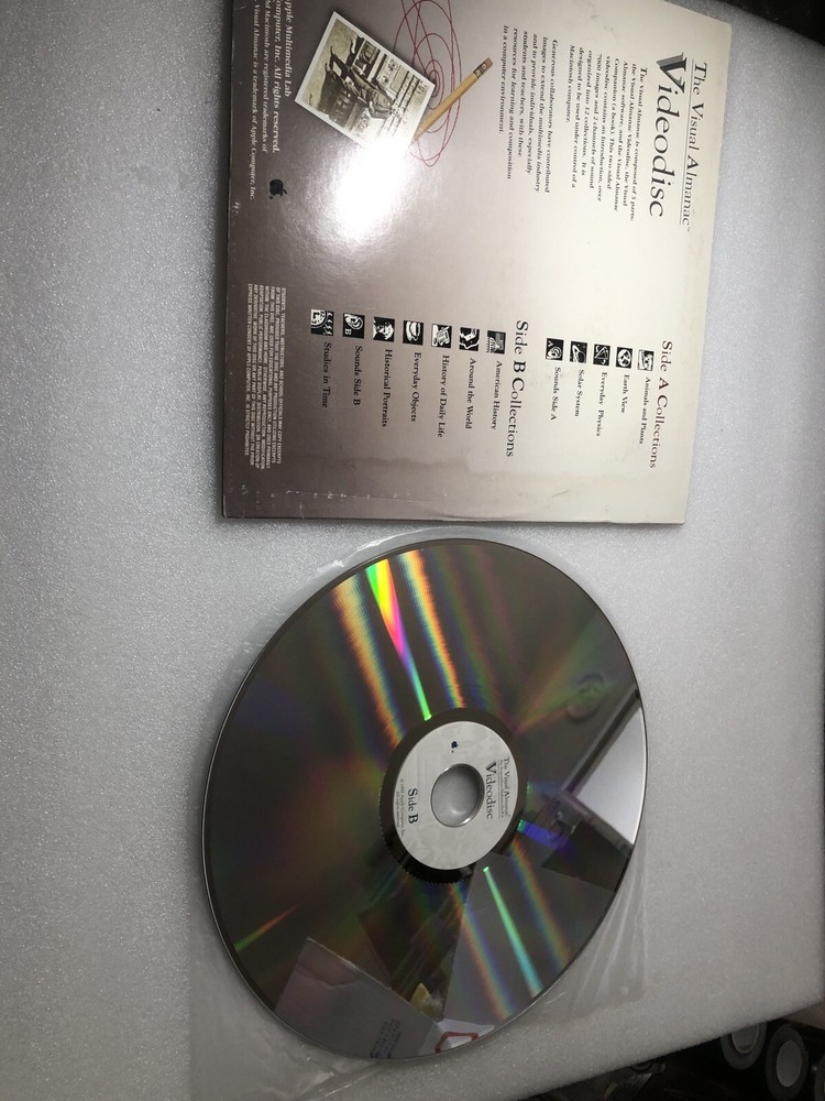 Apple Computer Laserdisc Visual Almanac 1989 Rare