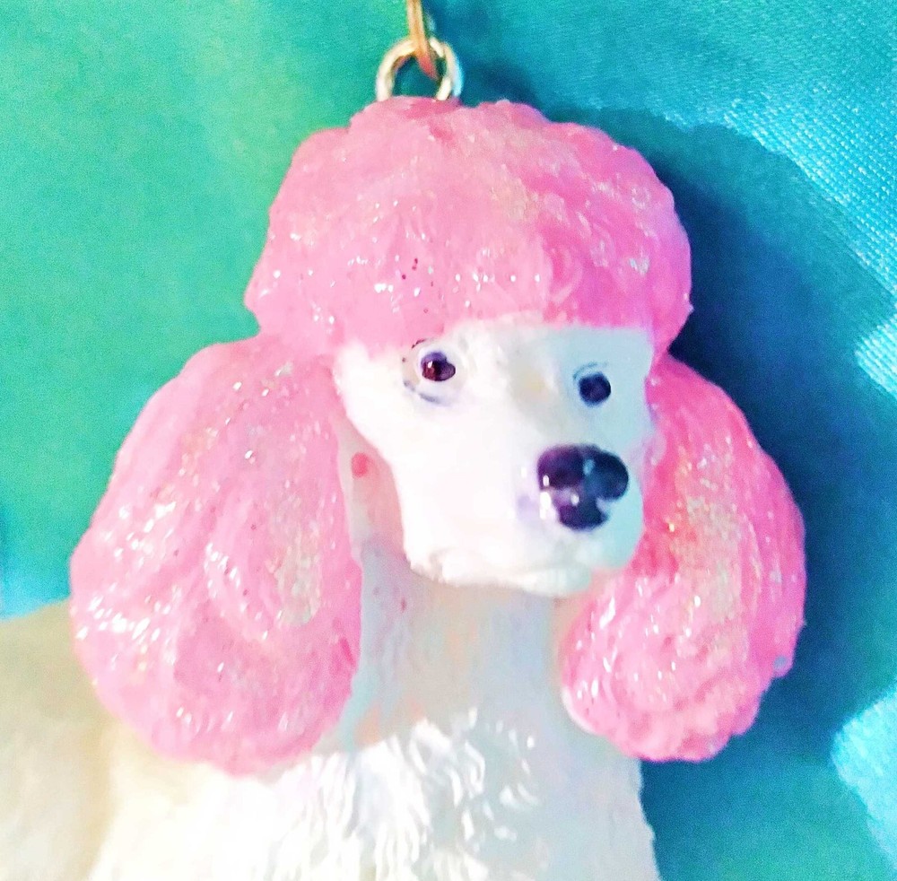 Set of Two ~ Poodle & Eiffel Tower Large Resin ~ Ceiling Fan Pulls