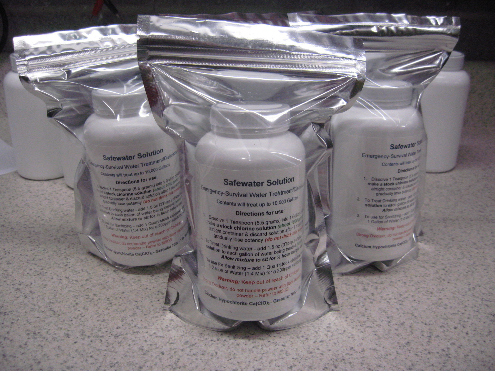 Calcium Hypochlorite-Emergency Survival Water Purifier - 1lb = 10,000 Gallons