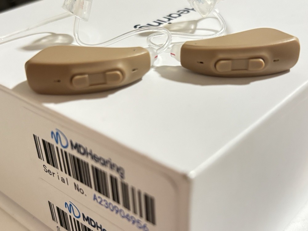 MDHearing VOLT 4 (OTC) Hearing Aid With A Charging Case
