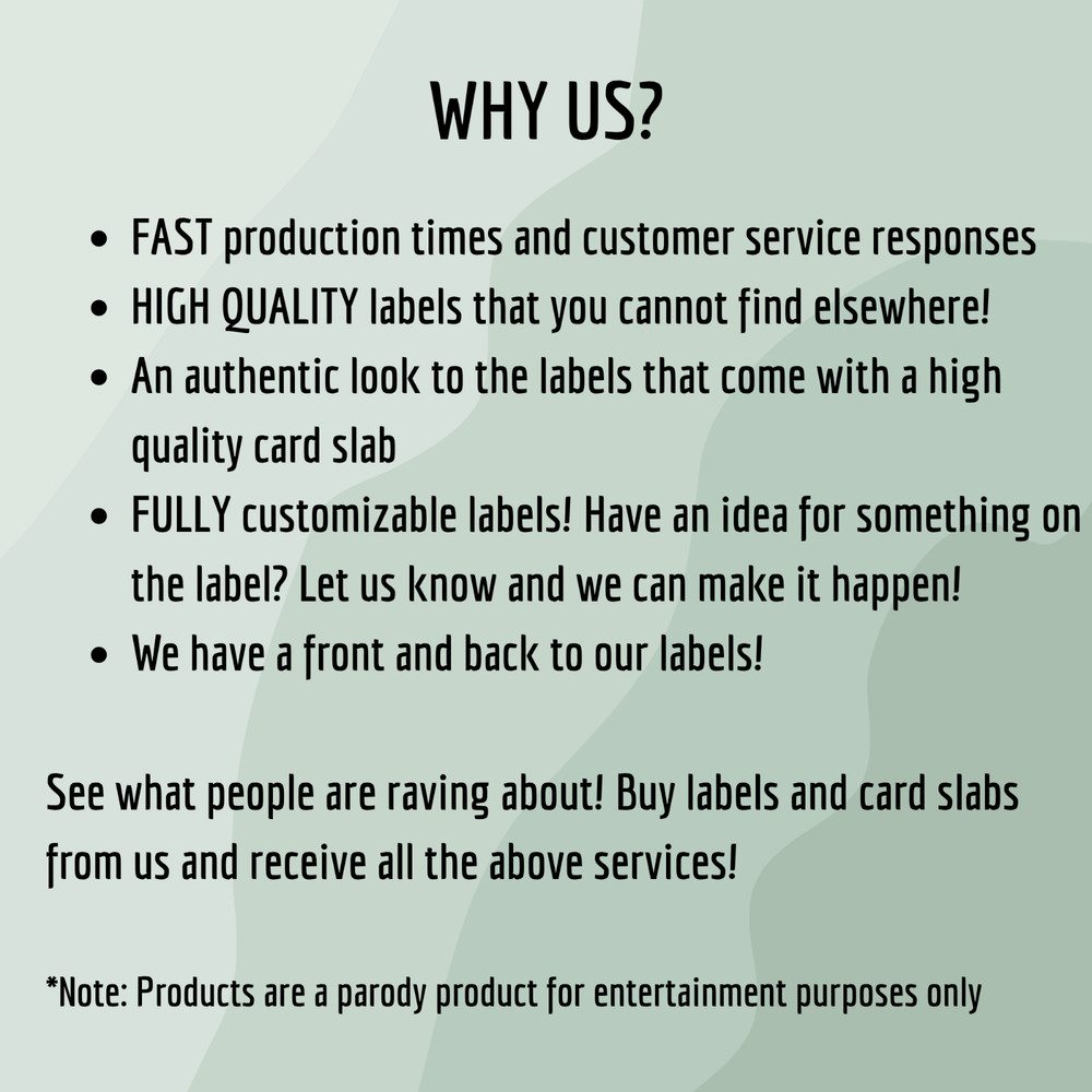 Custom Trading Card Slabs & Labels