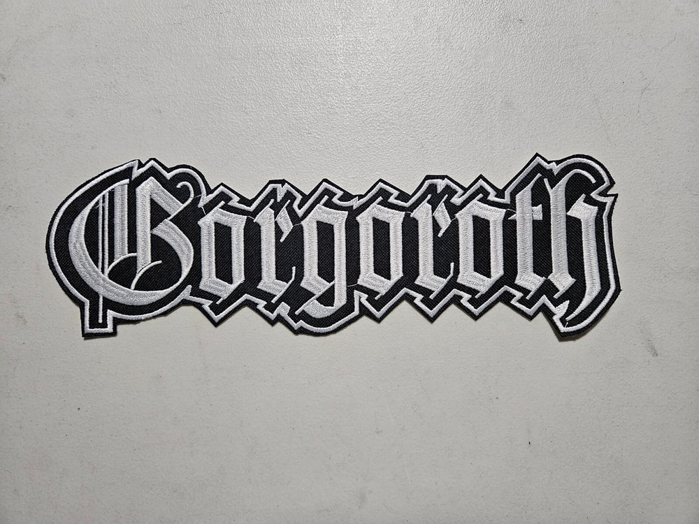 GORGOROTH, SEW ON WHITE EMBROIDERED LARGE BACK PATCH
