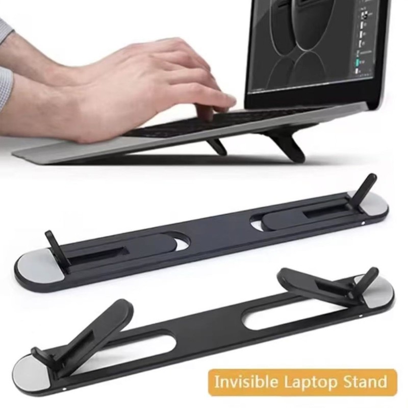 Computer Holder Stand With Convenient Foldable Feature Risers Brackets To