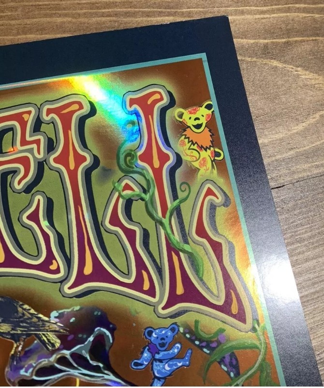 Grateful Dead Poster Mike DuBois Fare Thee Well Foil Hologram Art Golden Road 50