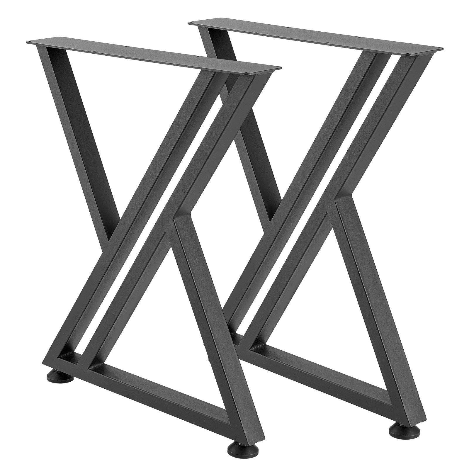 VEVOR Steel Table Legs 29.1 x 24 in 2204 lbs Heavy Duty for Desk Set of 2 Black