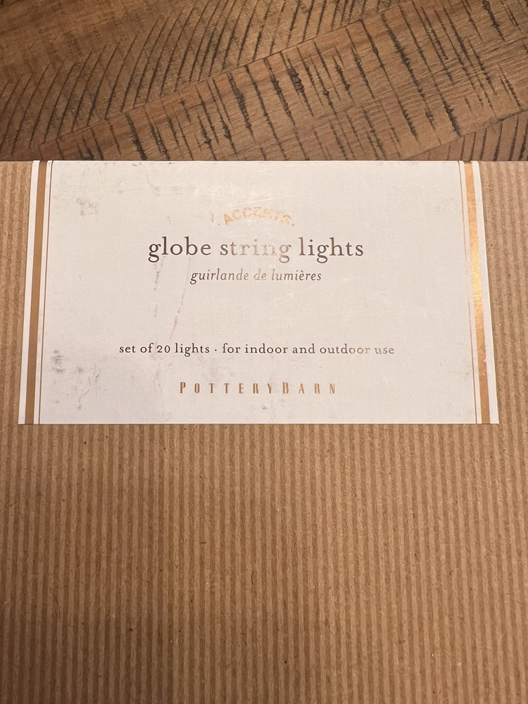 New Pottery Barn Globe String Lights Indoor Outdoor