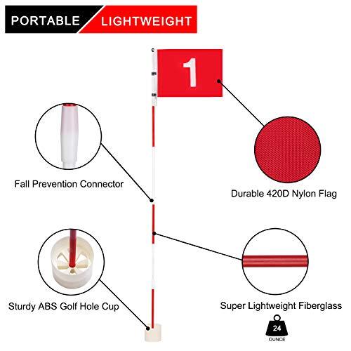 7Ft Golf Flagstick Golf Flag and Cup for Yard Driving Range Backyard
