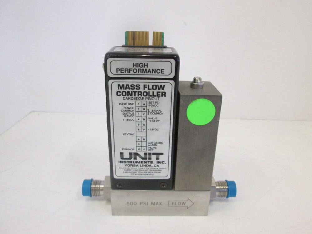 Unit Instruments, UFC-1100A, Mass Flow Controller, 10 SLM, H2, Used