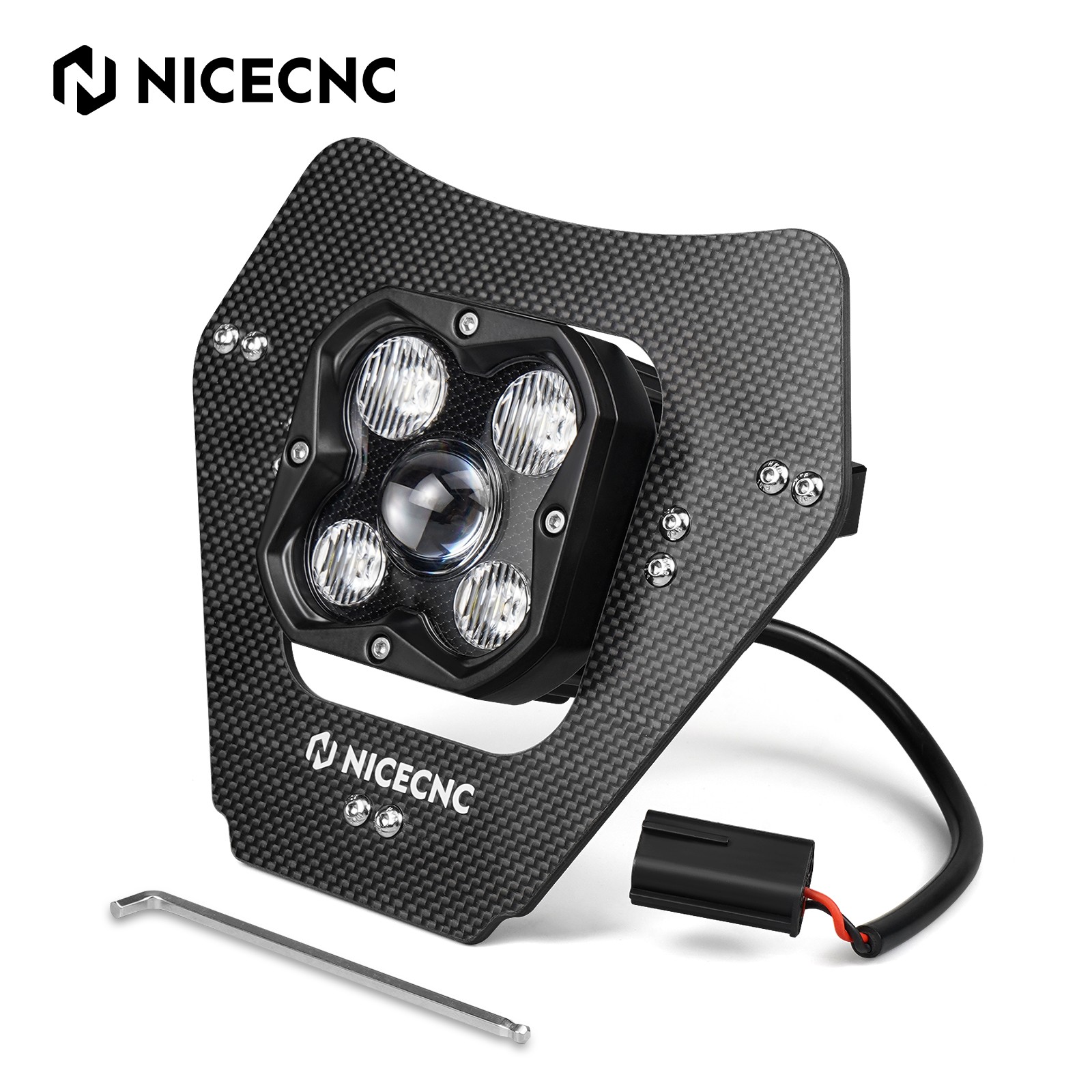 NICECNC LED Lamp Headlight For KTM 150 250 300 350 450 500 EXC F XC-W 2024-2025
