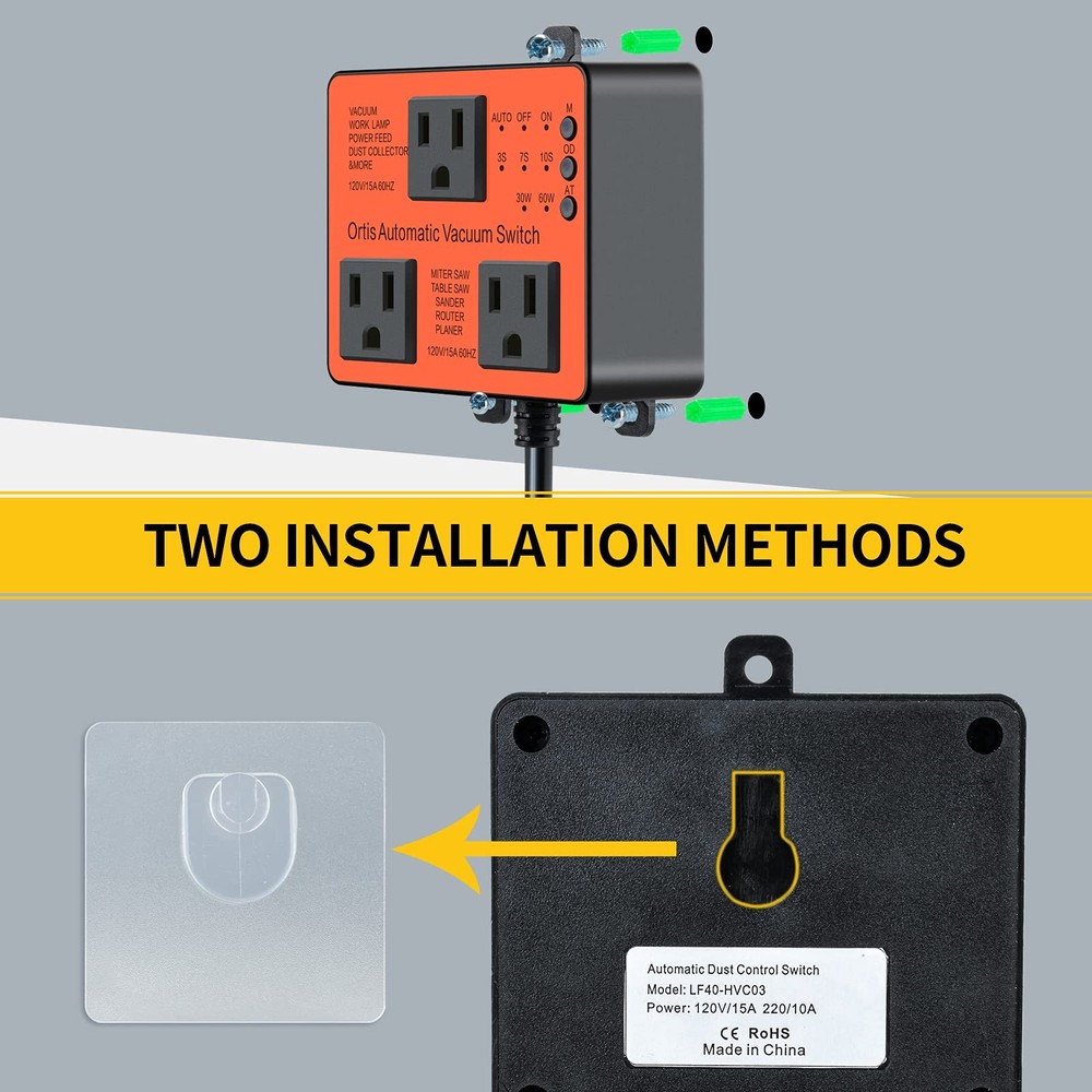 Automatic Vacuum Switch, Ortis Dust Control Autoswitch for More Power Tools,...