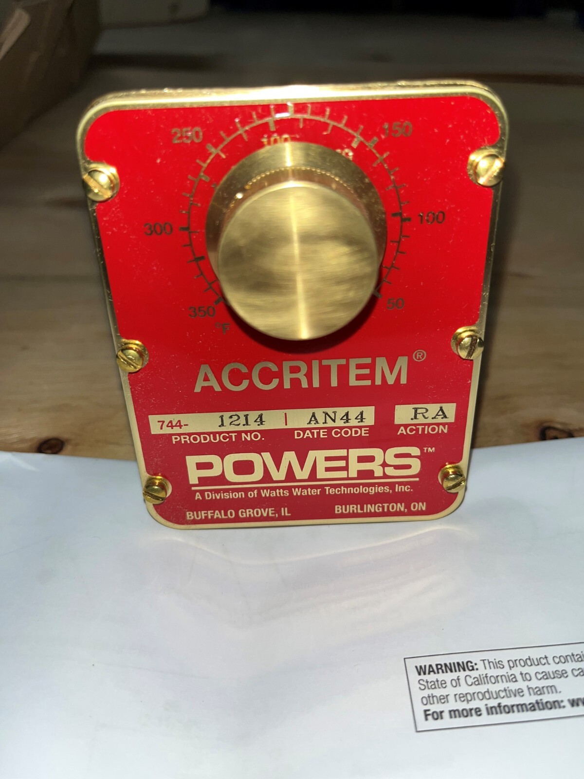 NEW Powers 744-1214 Accritem Pneumatic Temp Controller NIB Full Factory Warranty